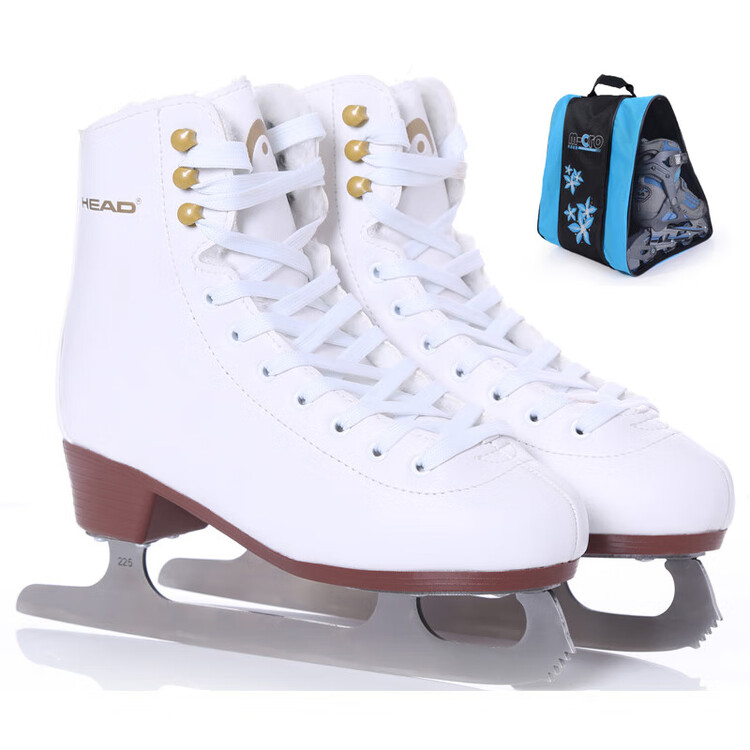 

HEAD Детские коньки Abay для начинающих, мальчики и девочки, фигурные лезвия, ролики с белыми ботинками и подкладкой, размер 28