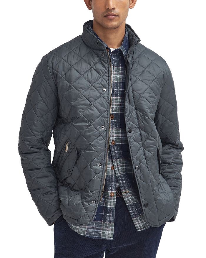 

Стеганая куртка Barbour Flyweight, серый