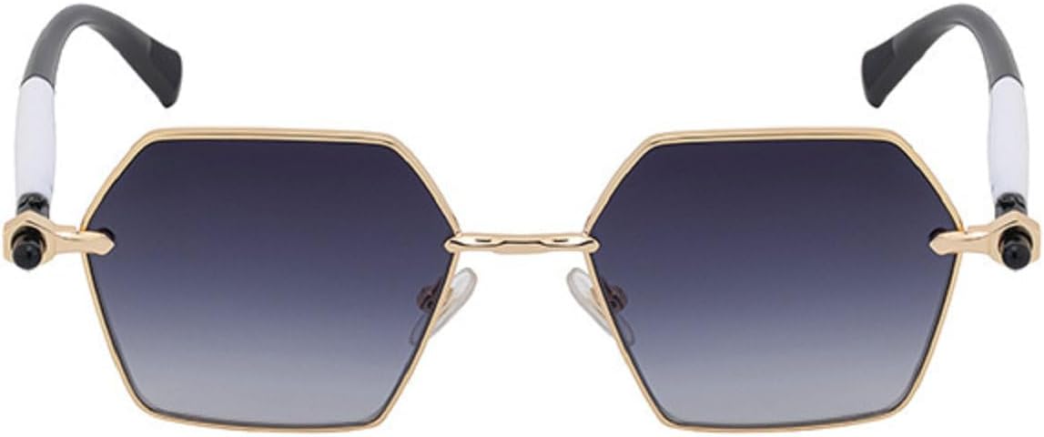 

Винтажные солнцезащитные очки Melrose в стиле панк, маленькая оправа, для женщин и мужчин, 2025 год, роскошные классические многоугольные очки с защитой от УФ-излучения UV400, модные очки, артикул 68087, Grey