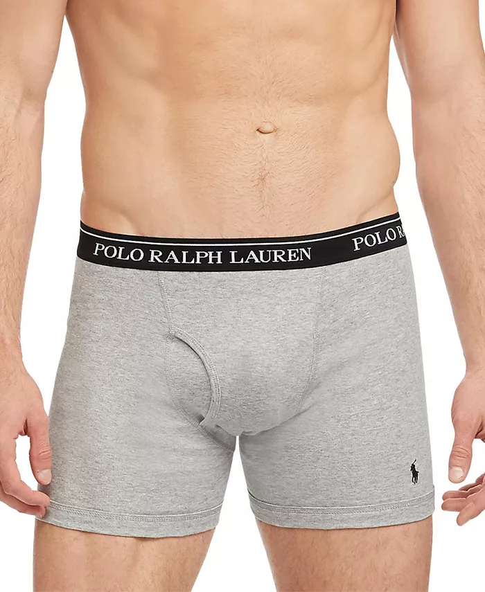 

Мужские классические хлопковые трусы-боксеры, 5 штук Polo Ralph Lauren, мультиколор