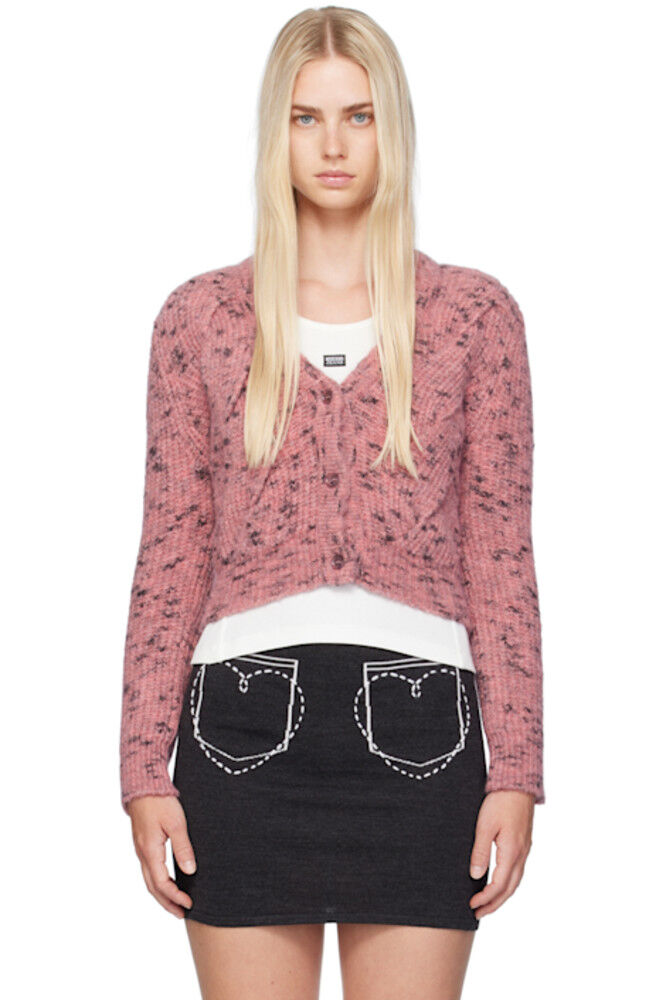 

Розовый вязаный кардиган Moschino Jeans
