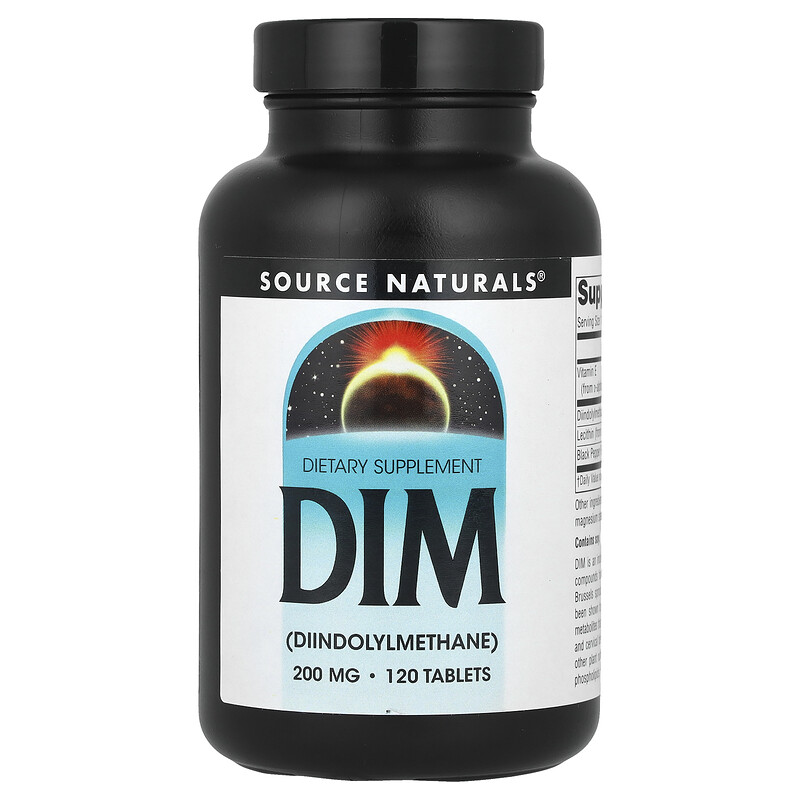 

Source Naturals, DIM, 200 мг, 120 таблеток
