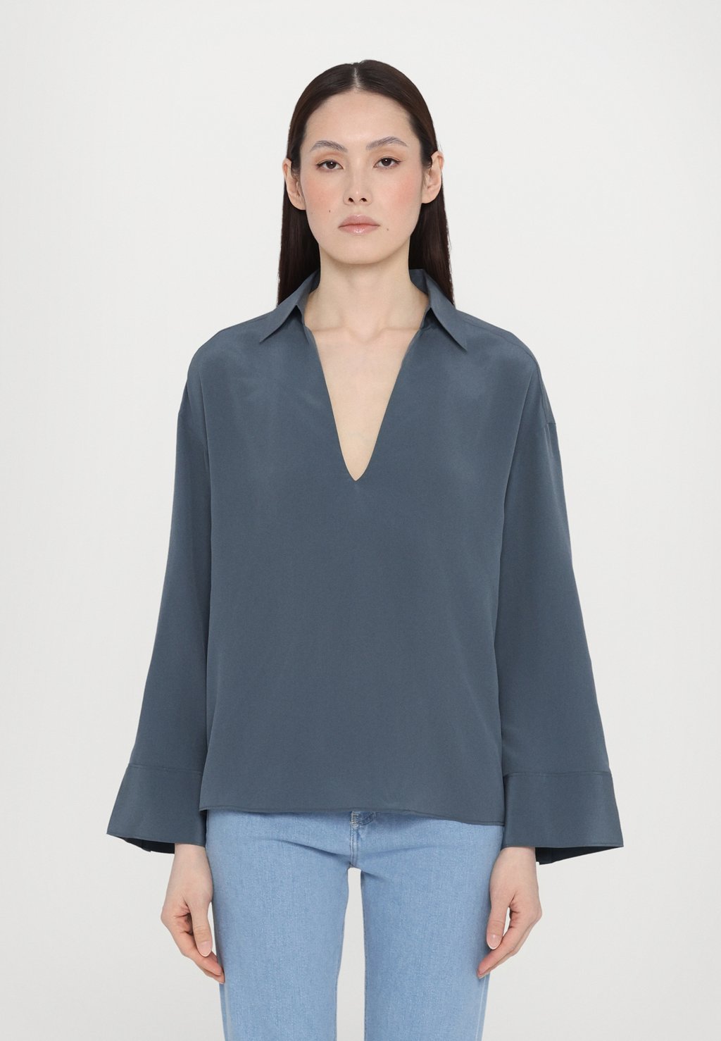 

Блуза DRAPY SHIRT CLOSED, синий