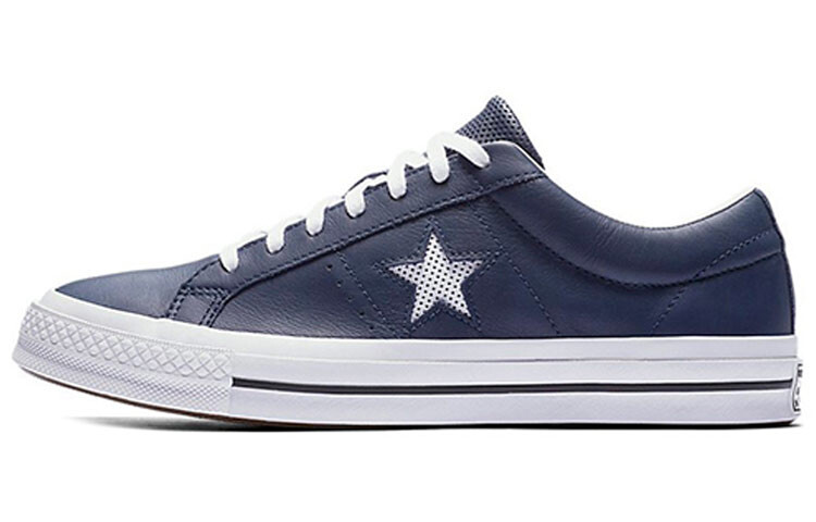 

Кроссовки Converse One Star Perforated Leather Low Top Navy, Серый, Кроссовки Converse One Star Perforated Leather Low Top Navy