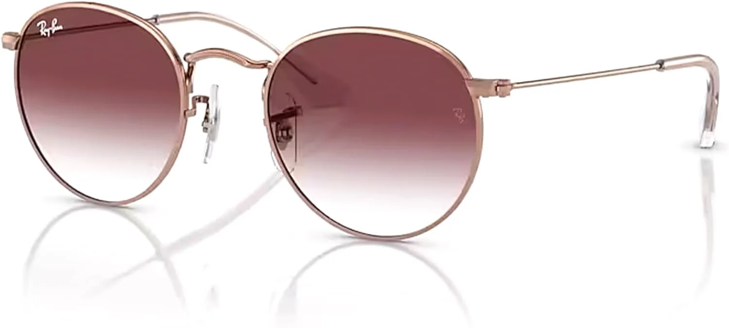 

Детские солнцезащитные очки Ray-Ban Junior RJ9547S с закругленными линзами для мальчиков и девочек + комплект с аксессуарами, Rose Gold / Clear Gradient Dark Violet