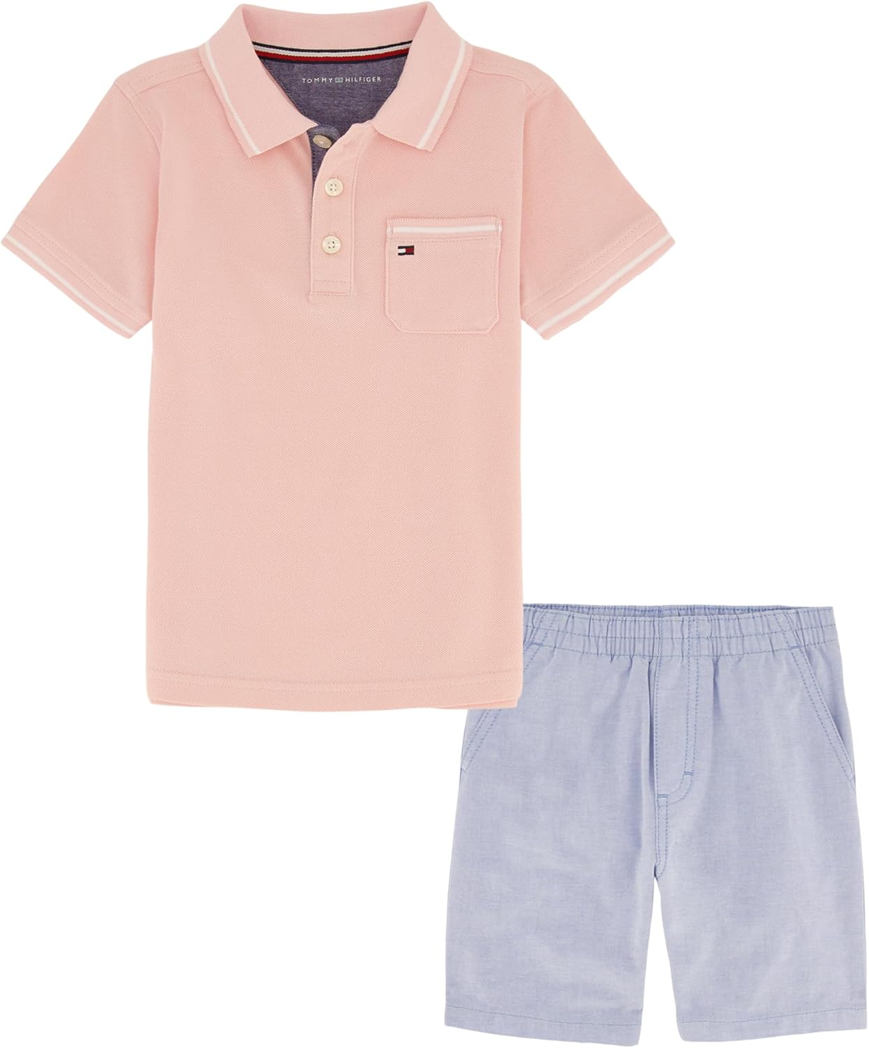 

Комплект из двух предметов поло Tommy Hilfiger для мальчиков, Pink/Blue