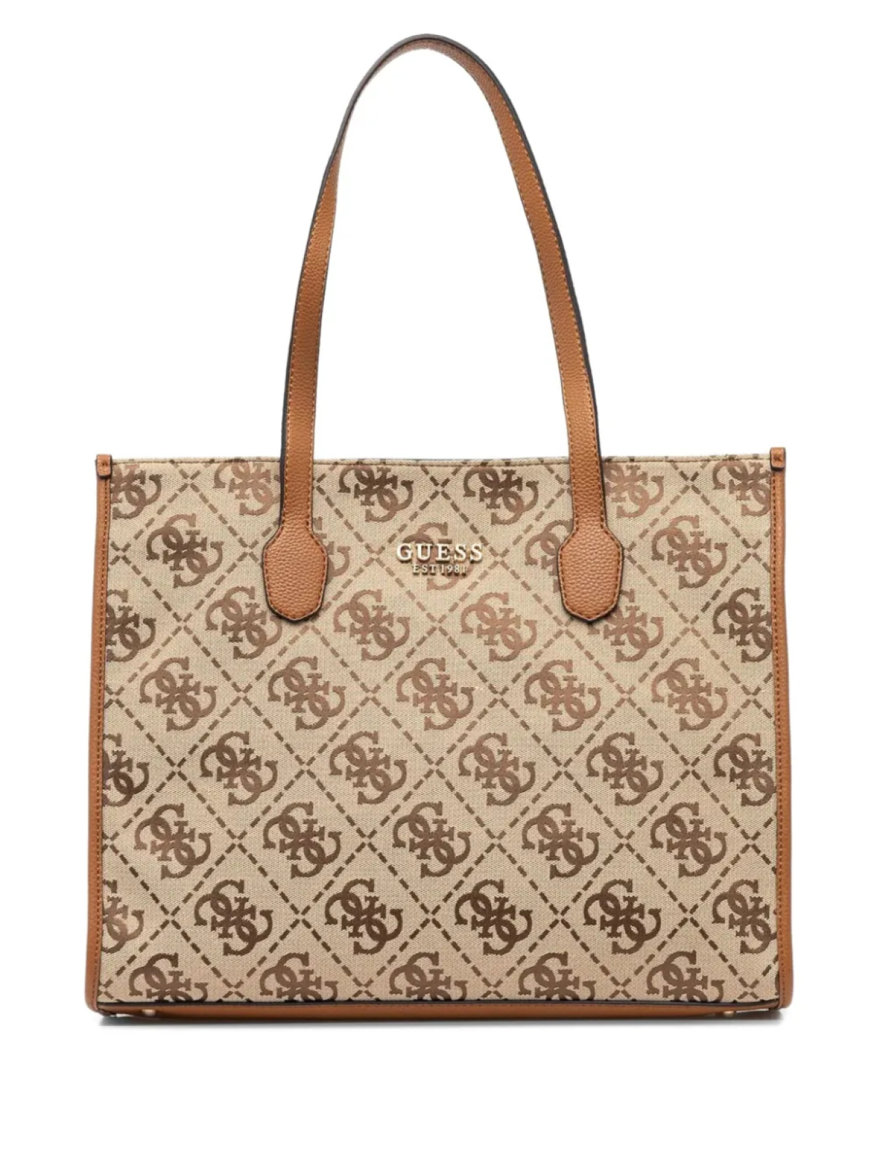 

Сумка-шоппер с монограммой GUESS USA, нейтральный