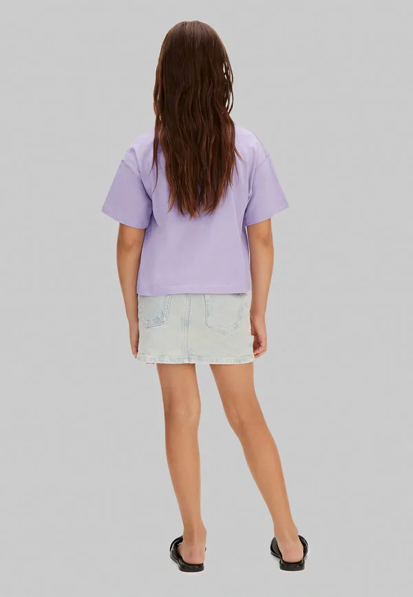 Базовая футболка свободного кроя с логотипом Calvin Klein Jeans, Soft Lavender — фото 3