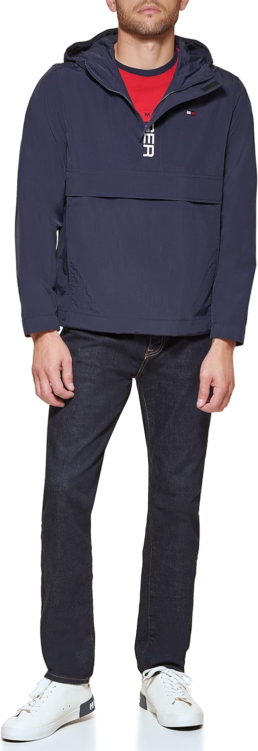 

Мужская легкая куртка-поповер в стиле ретро от Tommy Hilfiger Taslan, New Navy