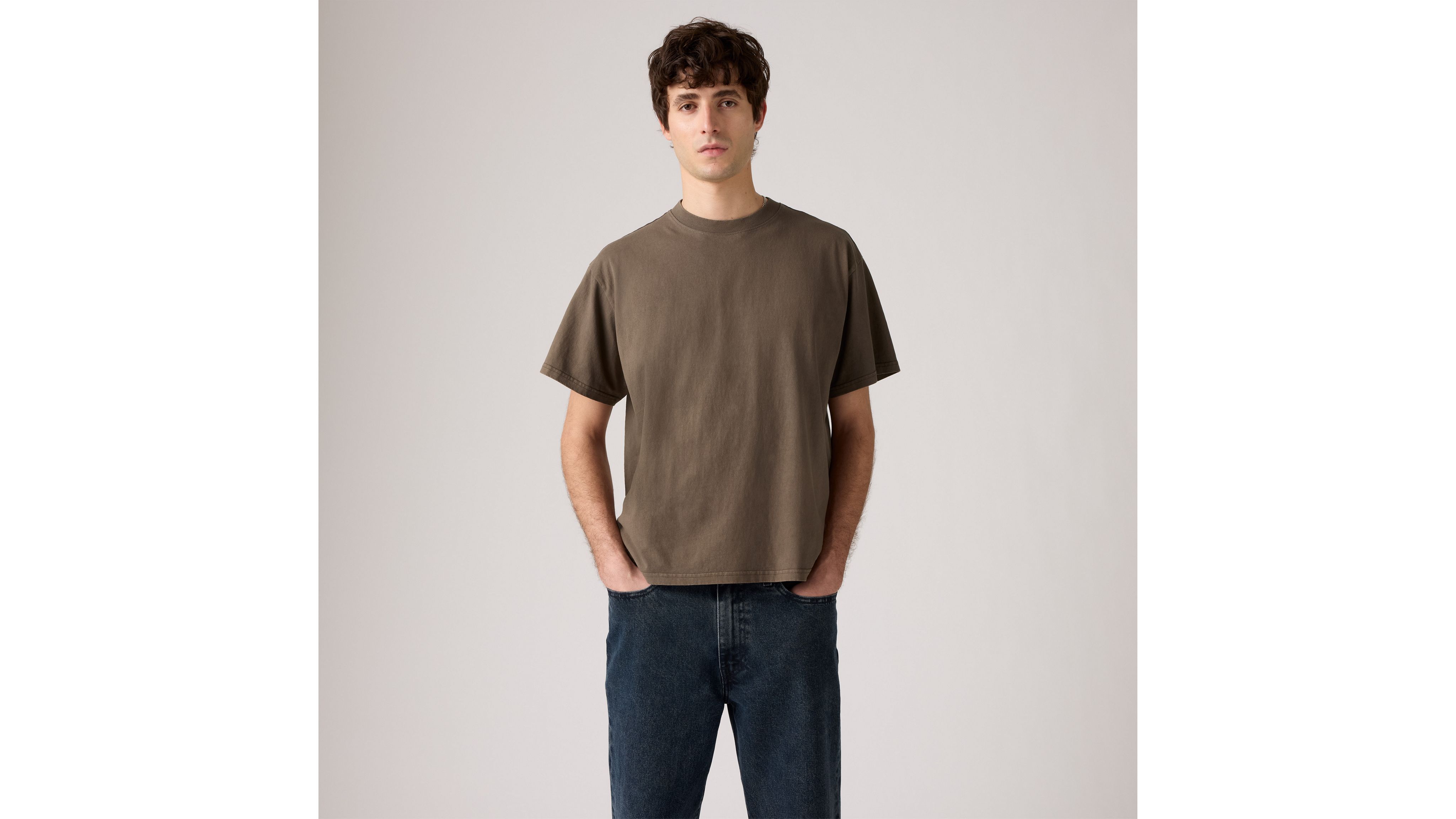 

Футболка с короткими рукавами Levi's, Garment Dye Khaki Green - Brown