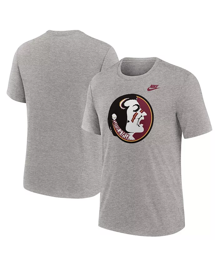 

Мужская футболка Heather Gray Florida State Seminoles Blitz Evergreen Legacy Primary Tri-Blend Nike