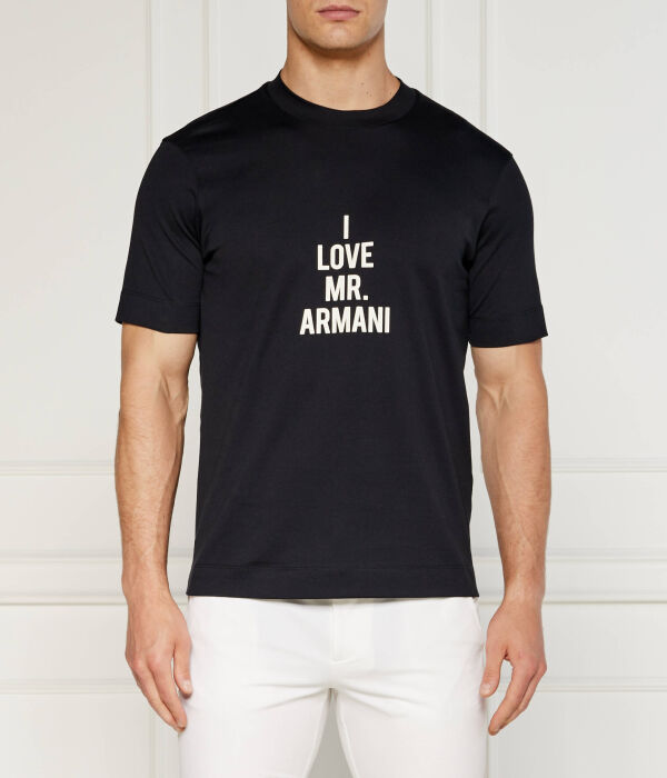 

Футболка мужская Emporio Armani с надписью, черный