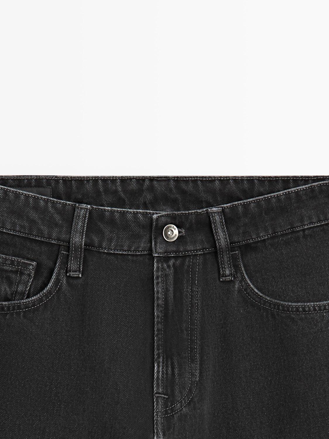 Джинсы зауженного к низу кроя Massimo Dutti, charcoal — фото 4