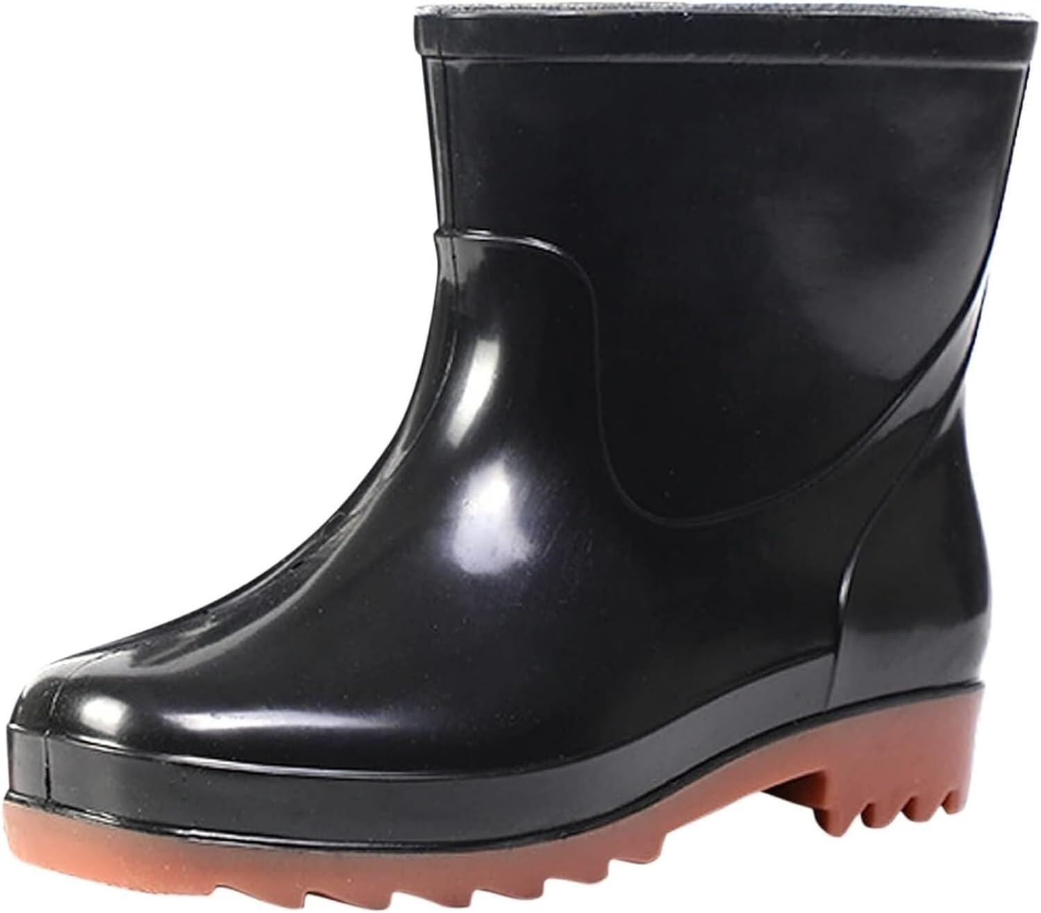 

Мужские дождевые ботинки Легкие водонепроницаемые ботинки против скольжения Садовая обувь Мужские черные ботинки Generic