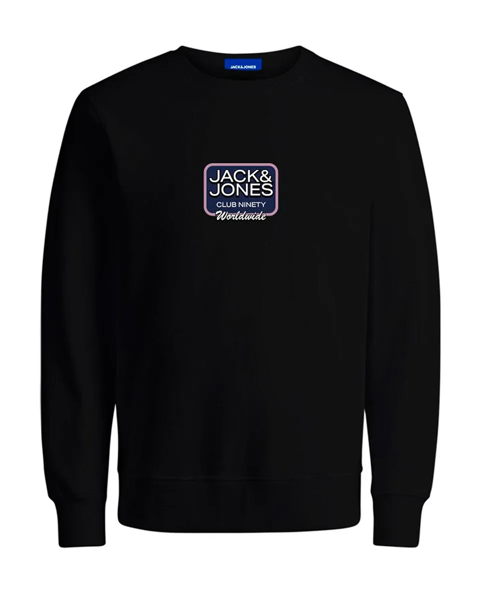 

Мужская толстовка с круглым вырезом и длинными рукавами Jack & Jones, черный