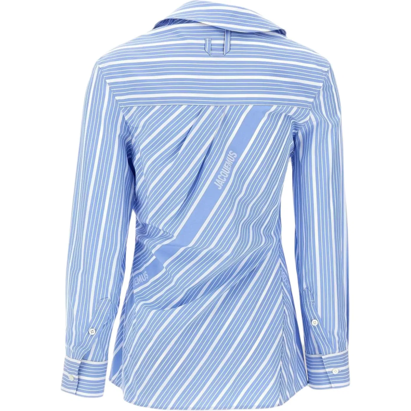 Рубашка Pablo Striped Asymmetric Hem Jacquemus, Blue — фото 3