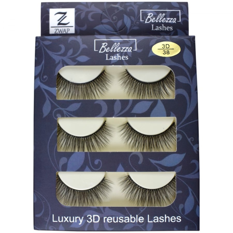 

ИСКУССТВЕННЫЕ ШЕЛКОВЫЕ РЕСНИЦЫ НА ПОЛОСКЕ 3D - 3D38(3 ПАРЫ) Bellezza Lashes