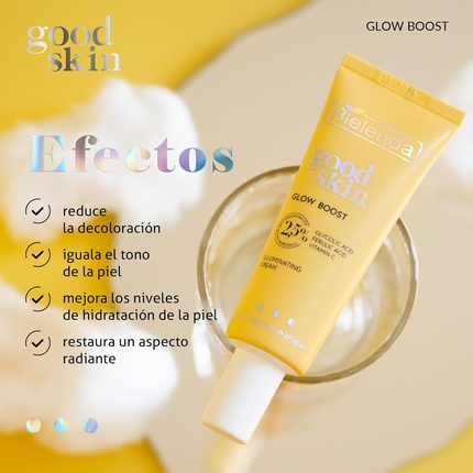 Крем для лица Bielenda — Осветляющий Good Skin Glow Boost с гликолевой кислотой и витамином С — фото 2