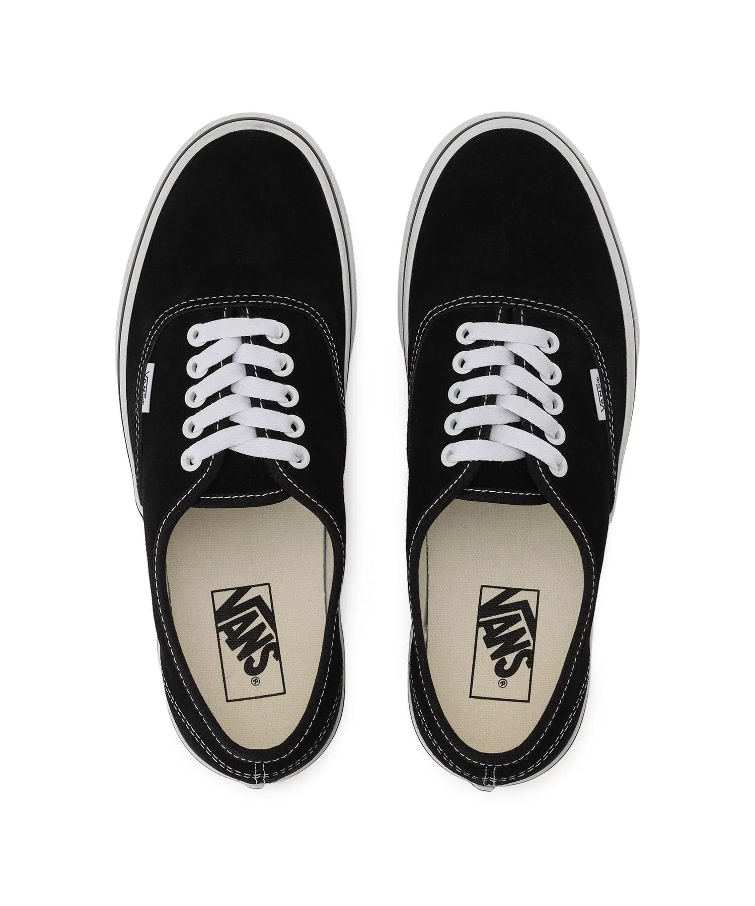 Унисекс кроссовки VANS AUTHENTIC из замши чёрные — фото 4