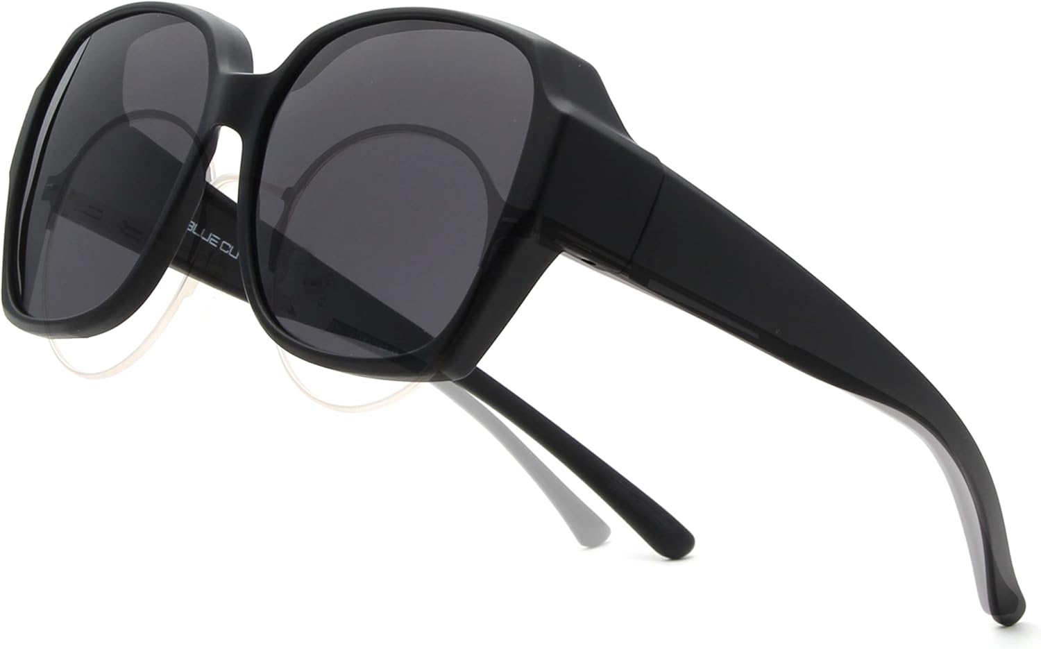 

Солнцезащитные очки BLUE CUT с креплением поверх поляризованных очков, накладные очки для вождения, солнцезащитные очки с защитой от солнца поверх очков с диоптриями, Matt Black