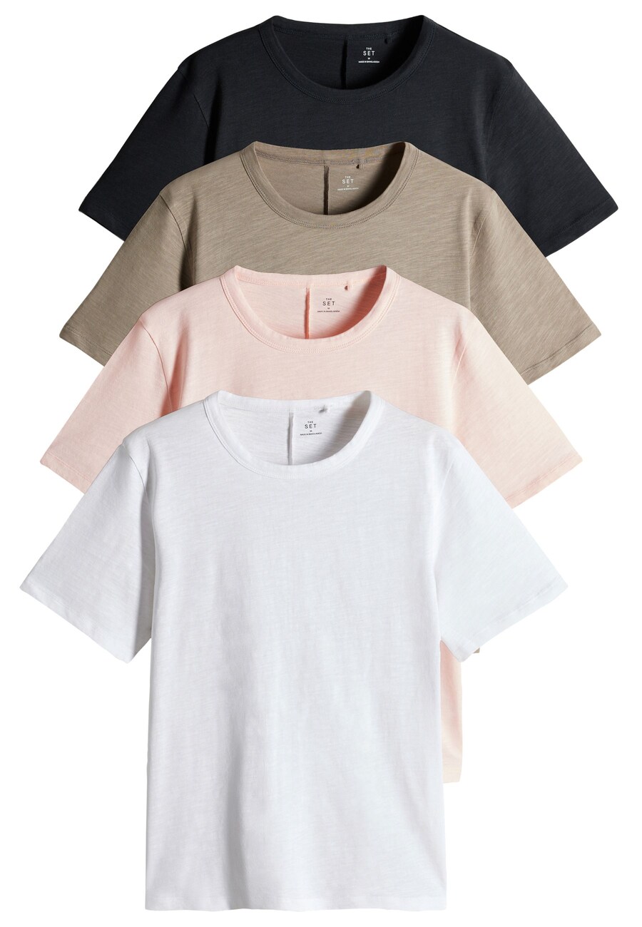 

Рубашка The Set, цвет Brown/Pastel pink/Black/White