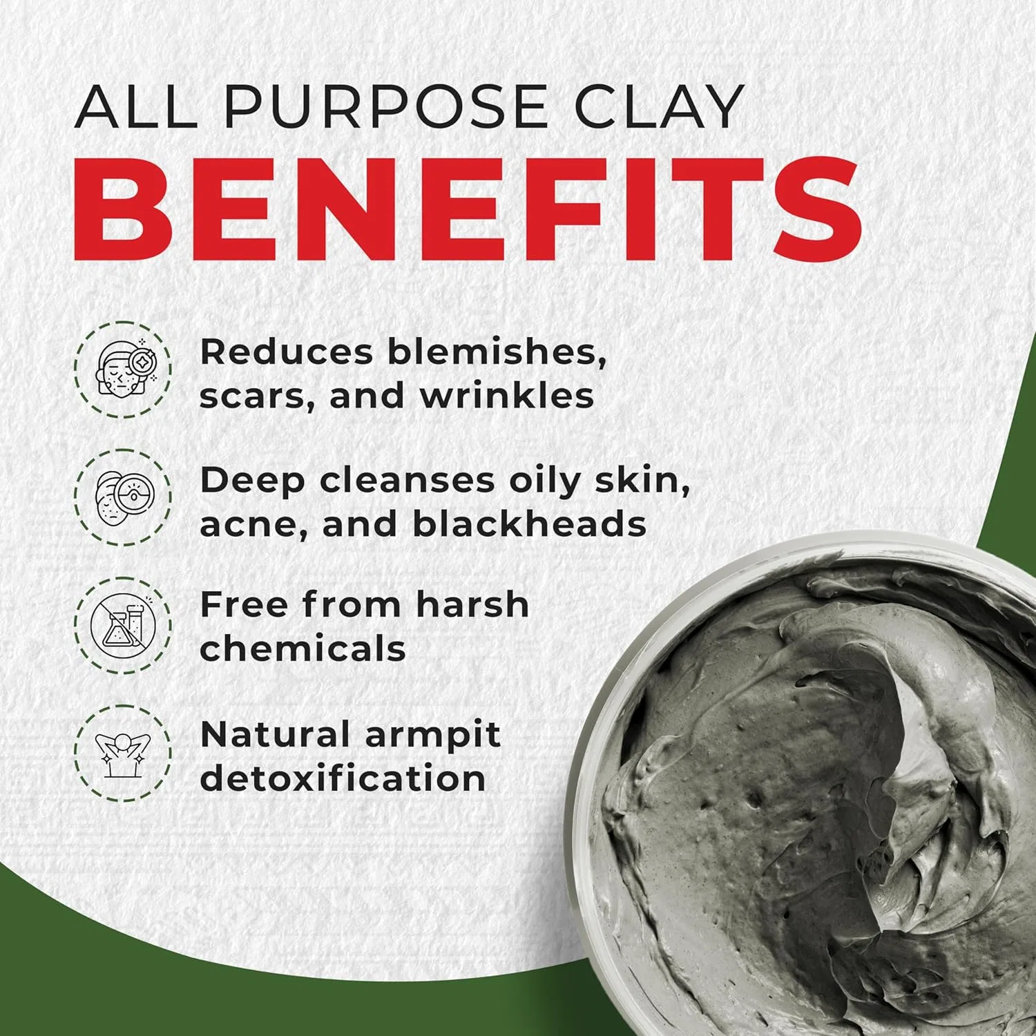 Маска для лица глиняная Mayan Magic Mud Calcium Bentonite Clay 907г — фото 4