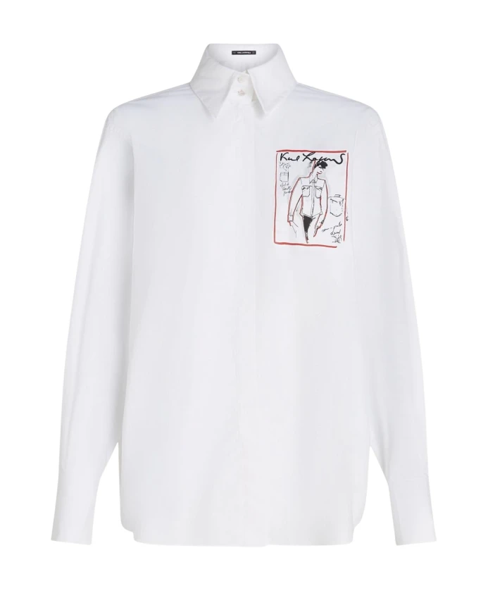 

Рубашка из поплина серии Karl Lagerfeld, белый