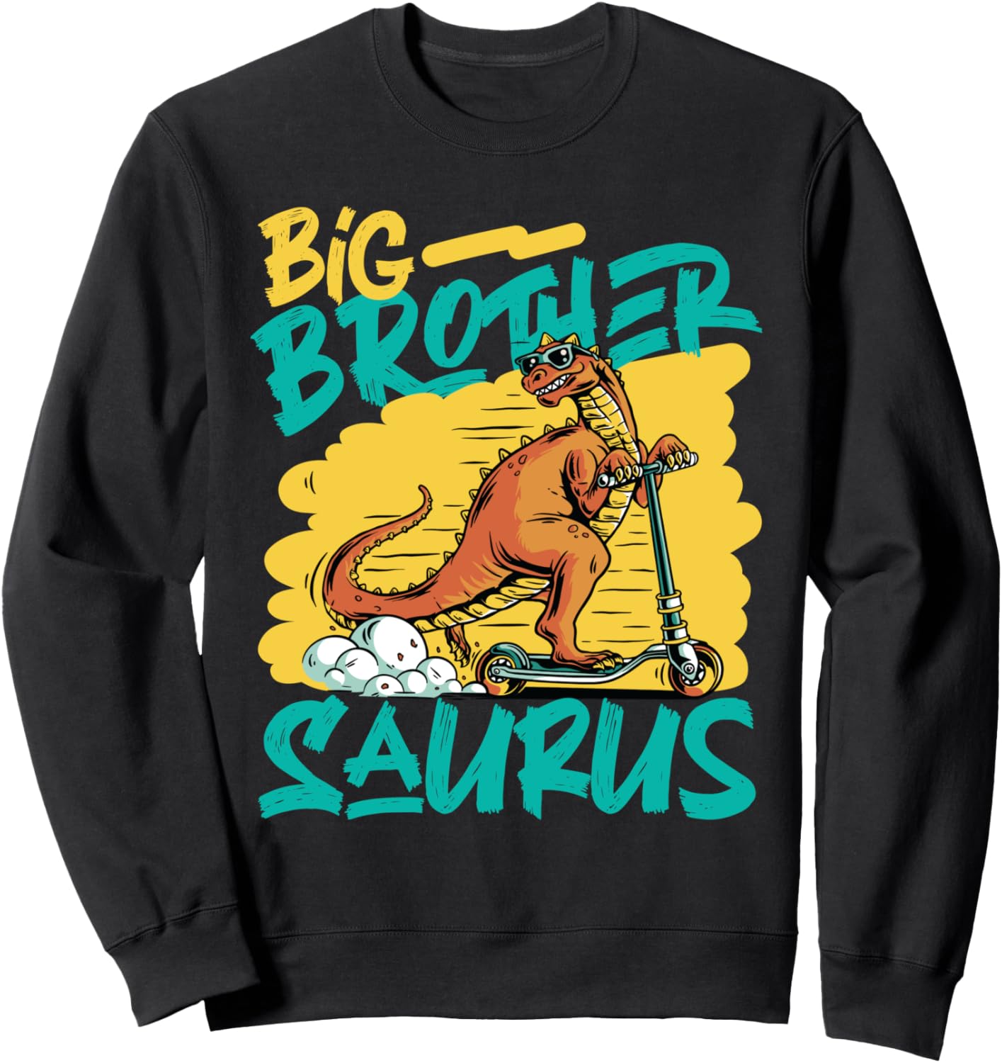 

Милая толстовка с изображением динозавра «Старший брат Заурус» Cute Dinosaurs Designs For Dinophiles, черный