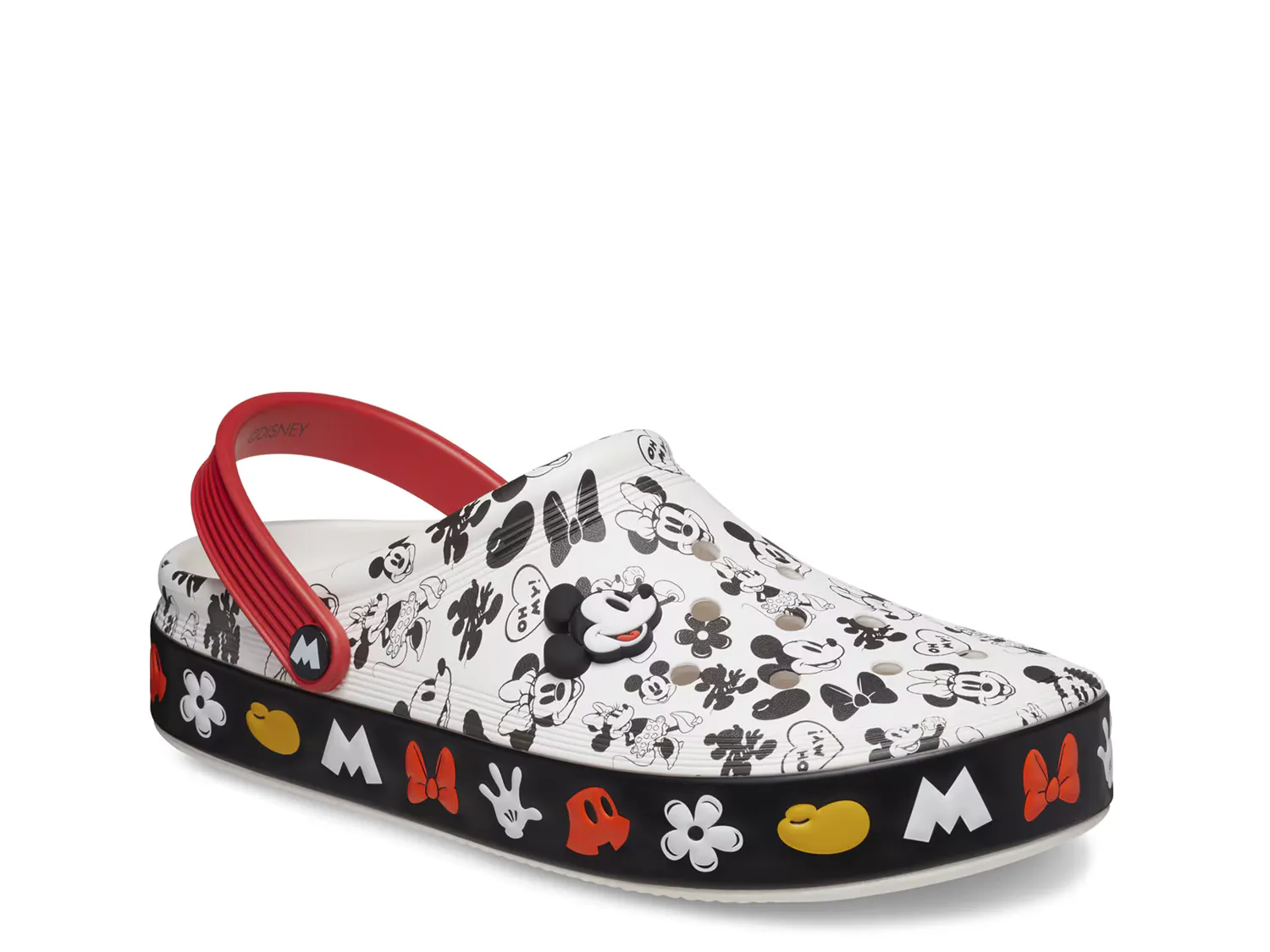 

Сабо Mickey Off Court Clog Crocs, цвет white_red_blackmickeymouseprint