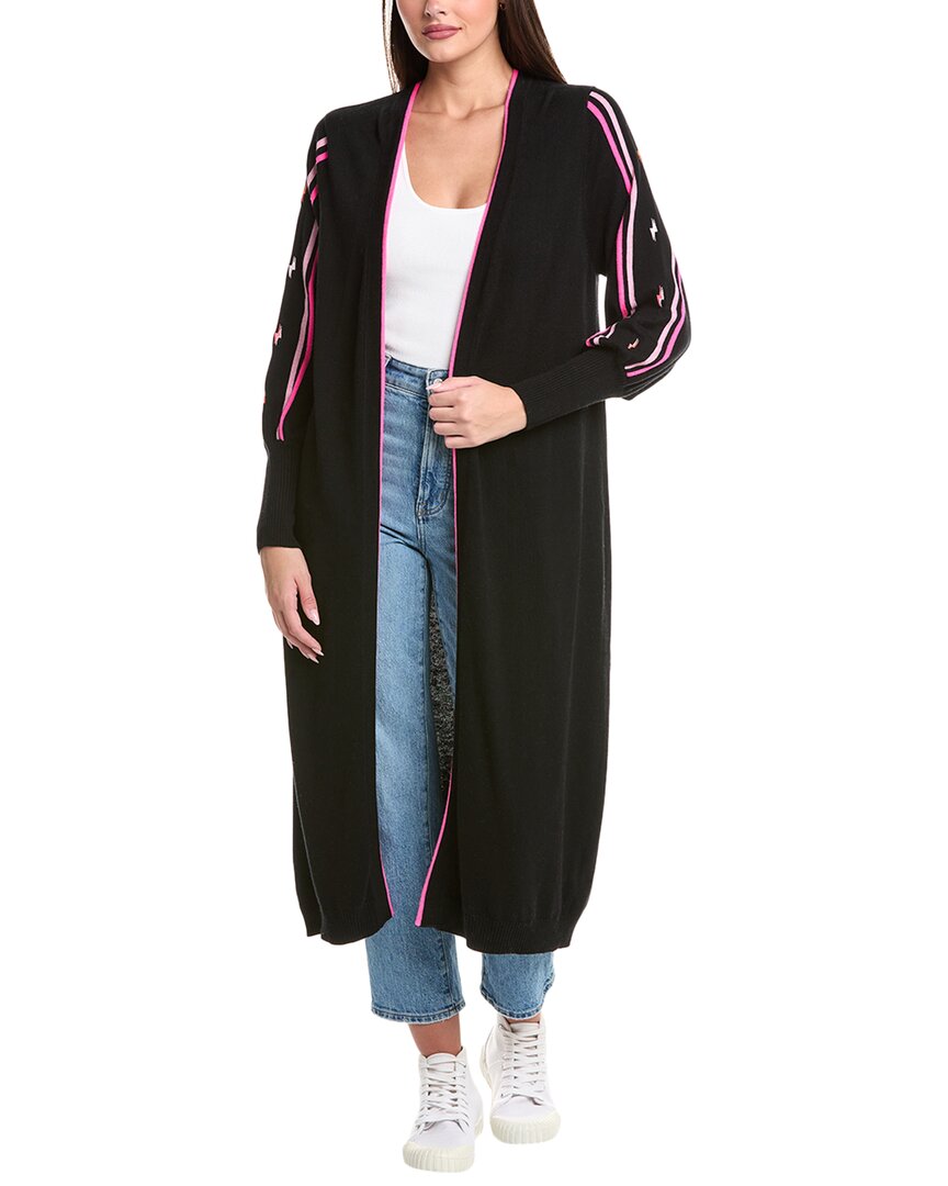 

WISPR Градиентный Болт Кардиган Дастер из смесового шелка, черный