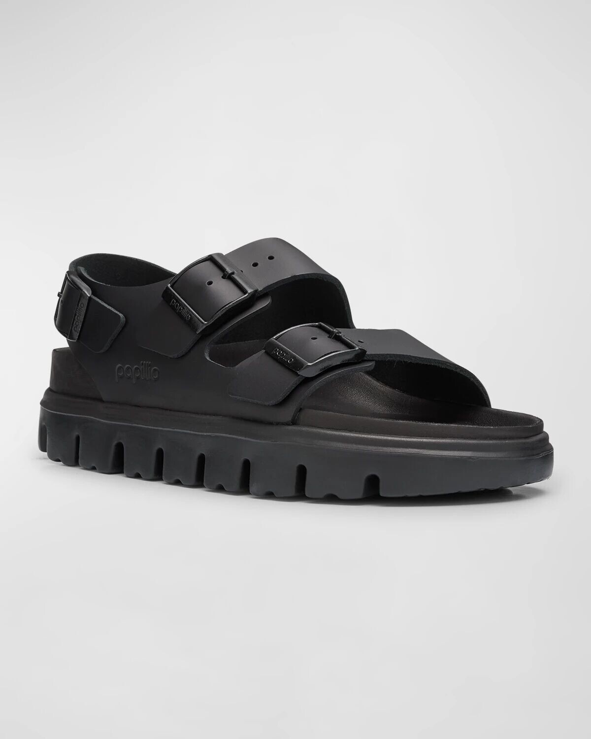 Сандалии Milano из изысканной кожи на массивной пятке BIRKENSTOCK, цвет Black — фото 2