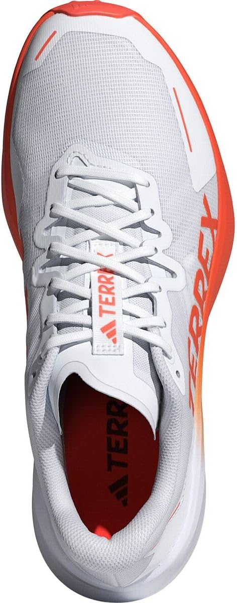 Мужские трейловые кроссовки Adidas Terrex Agravic 3, белый/оранжевый — фото 4