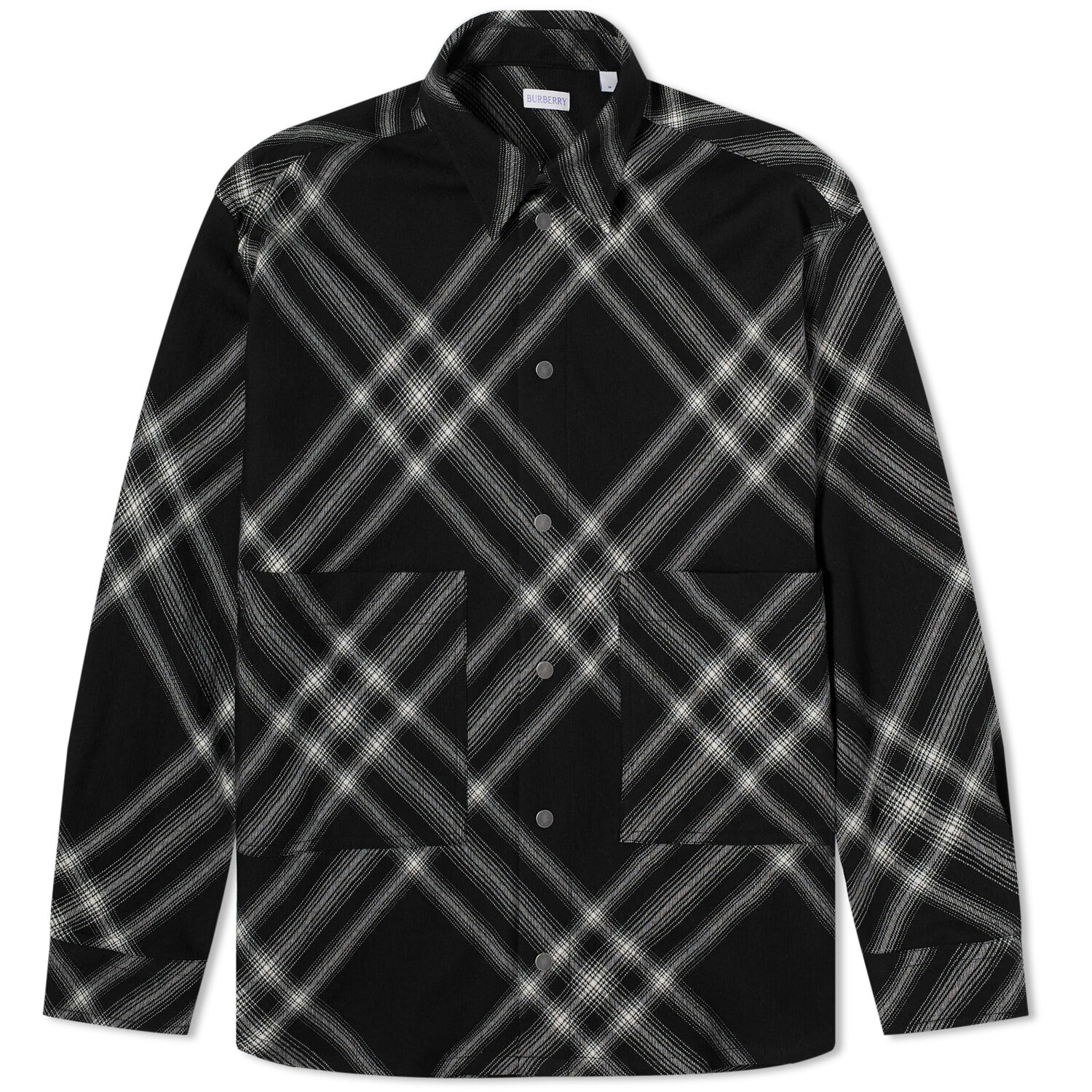 

Кардиган Burberry Wool Check Overshirt, цвет Monochrome Check