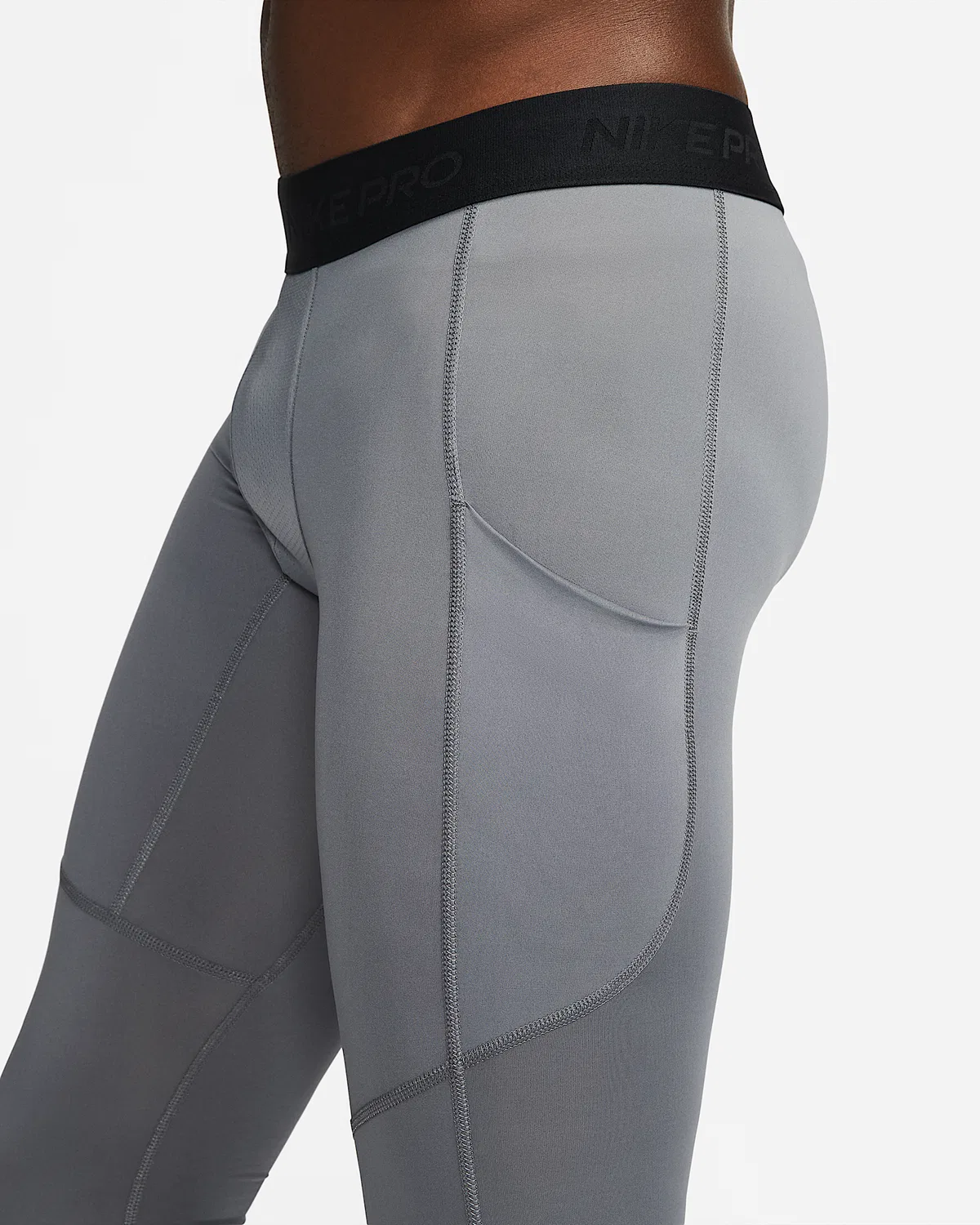 Мужские фитнес-лосины Nike Pro Dri-FIT 3/4, Smoke Grey/Black — фото 3