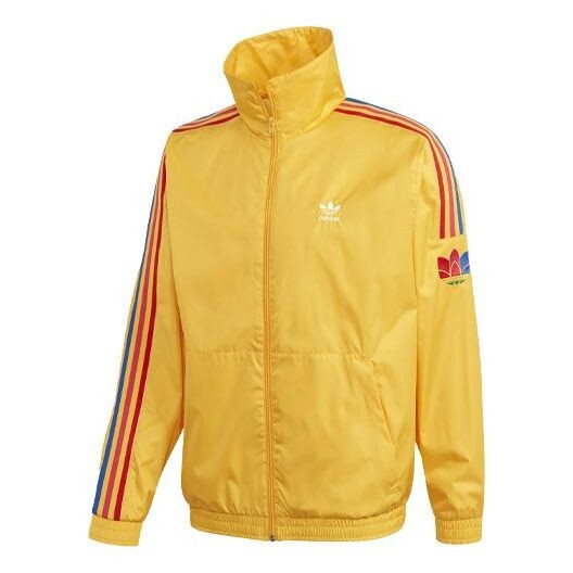 

Куртка adidas originals Side Stripe Zipper Casual Sports Jacket, желтый