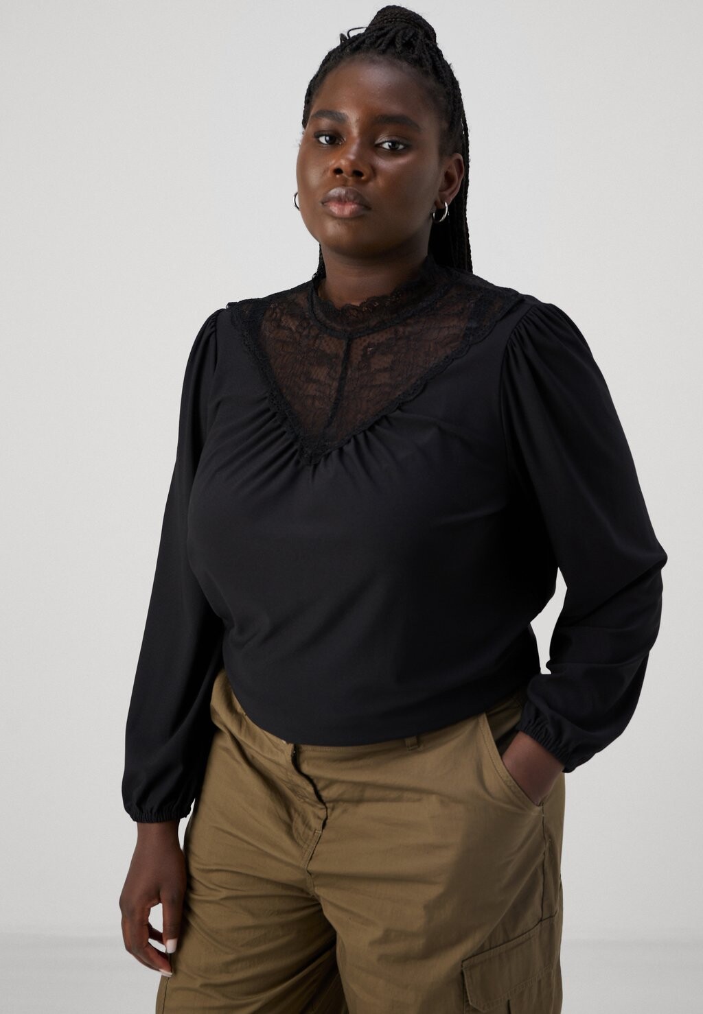 

Рубашка с длинным рукавом VMCMILLA HIGHNECK Vero Moda, черный
