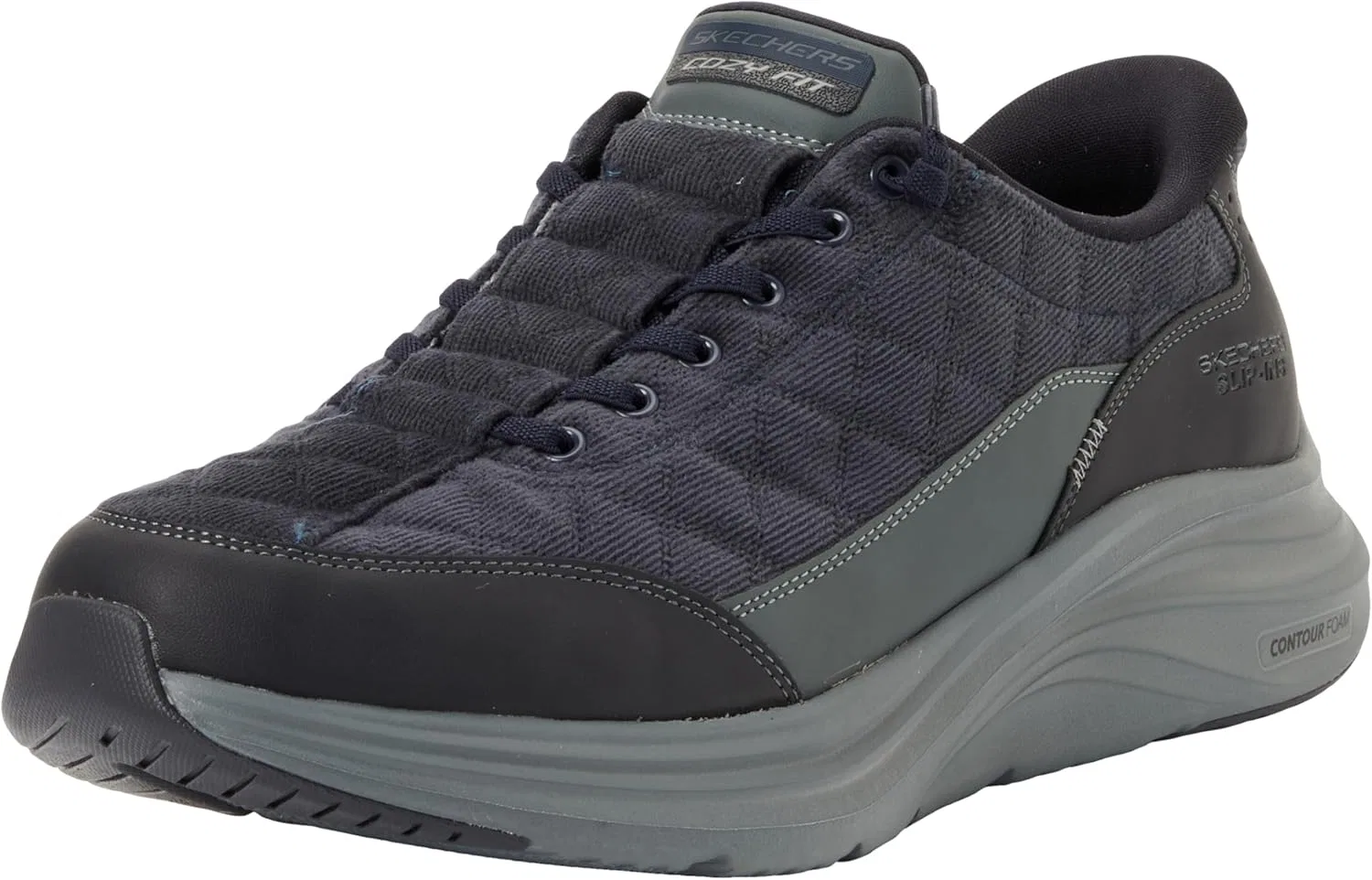 Мужские кроссовки Skechers Contour Foam Cordelux, Navy Corduroy Pu