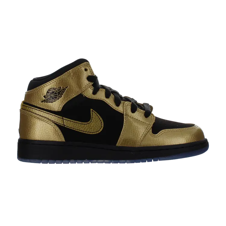 

Кроссовки Air Jordan 1 Mid BG 'Metallic Gold Coin', золотой