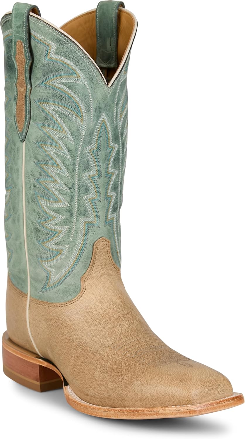 

Мужские кожаные сапоги вестерн стиля Justin Burchett 13 - коллекция CPX - прочные и удобные для повседневной носки, Bone