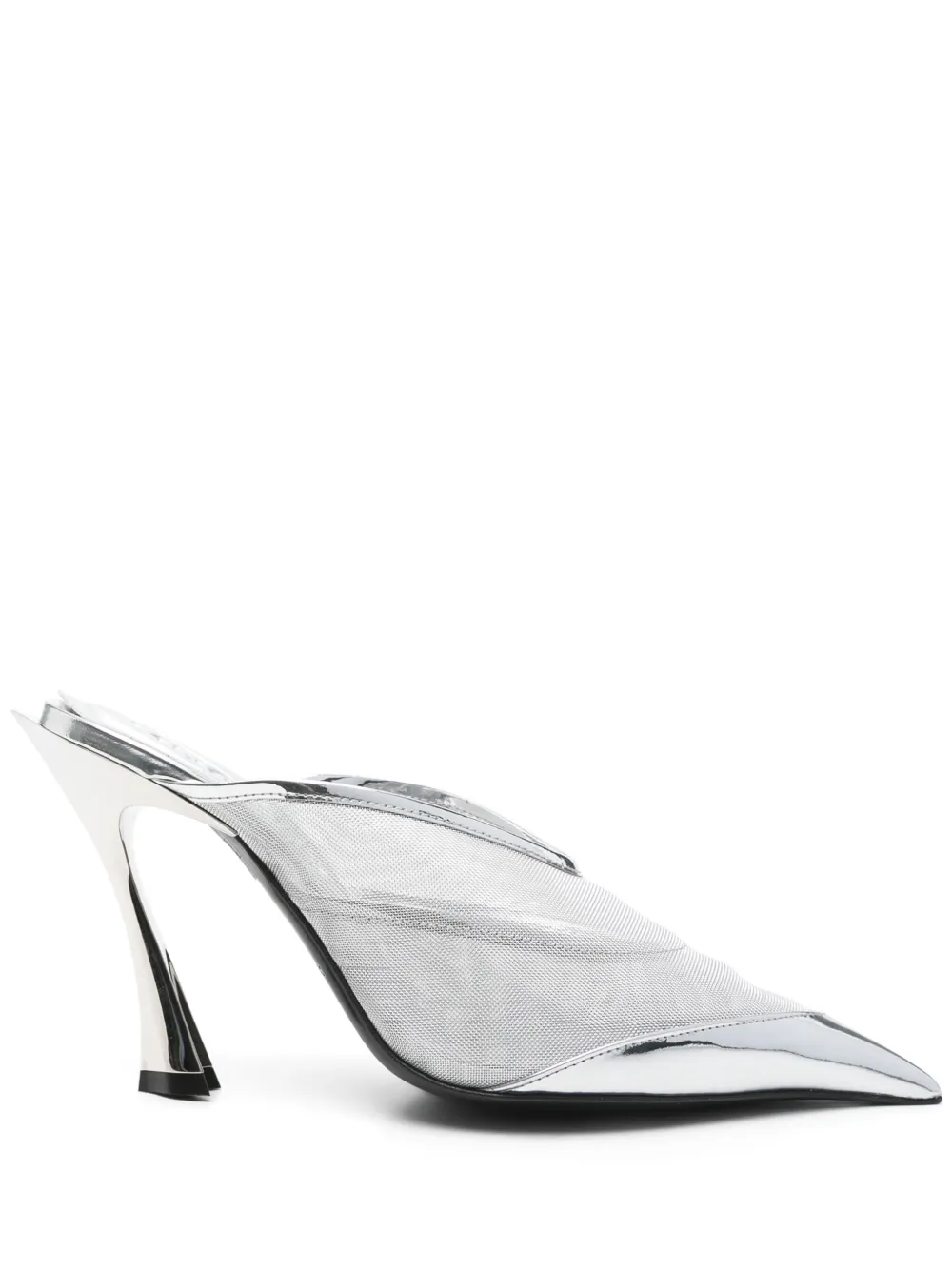 Мюли Fang 95 Mugler, серебяный