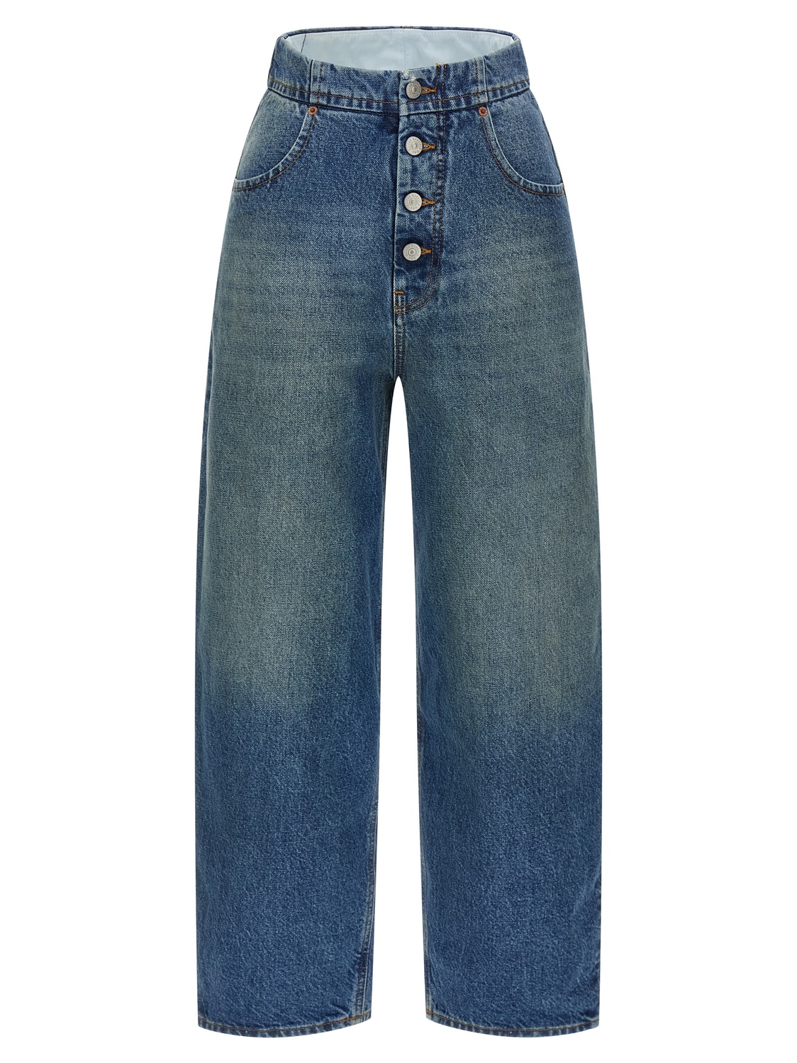 

Джинсы прямого кроя MM6 Maison Margiela, голубой