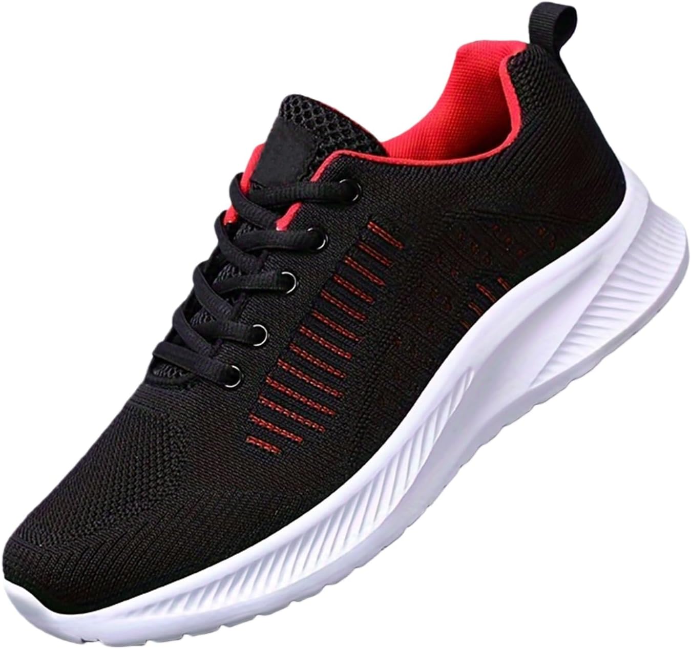 

Унисекс дышащие кроссовки с противоскользящей подошвой, легкие для ходьбы и бега, спортивная обувь на шнуровке, удобные кроссовки для повседневной носки, работы, дома и на улице, для тренировок Ayziemezm, красный