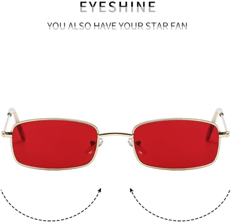 

Роскошные металлические солнцезащитные очки в маленькой квадратной оправе для женщин и мужчин, для путешествий, с защитой от УФ-излучения UV400 TVTBBVV, Silver Blue