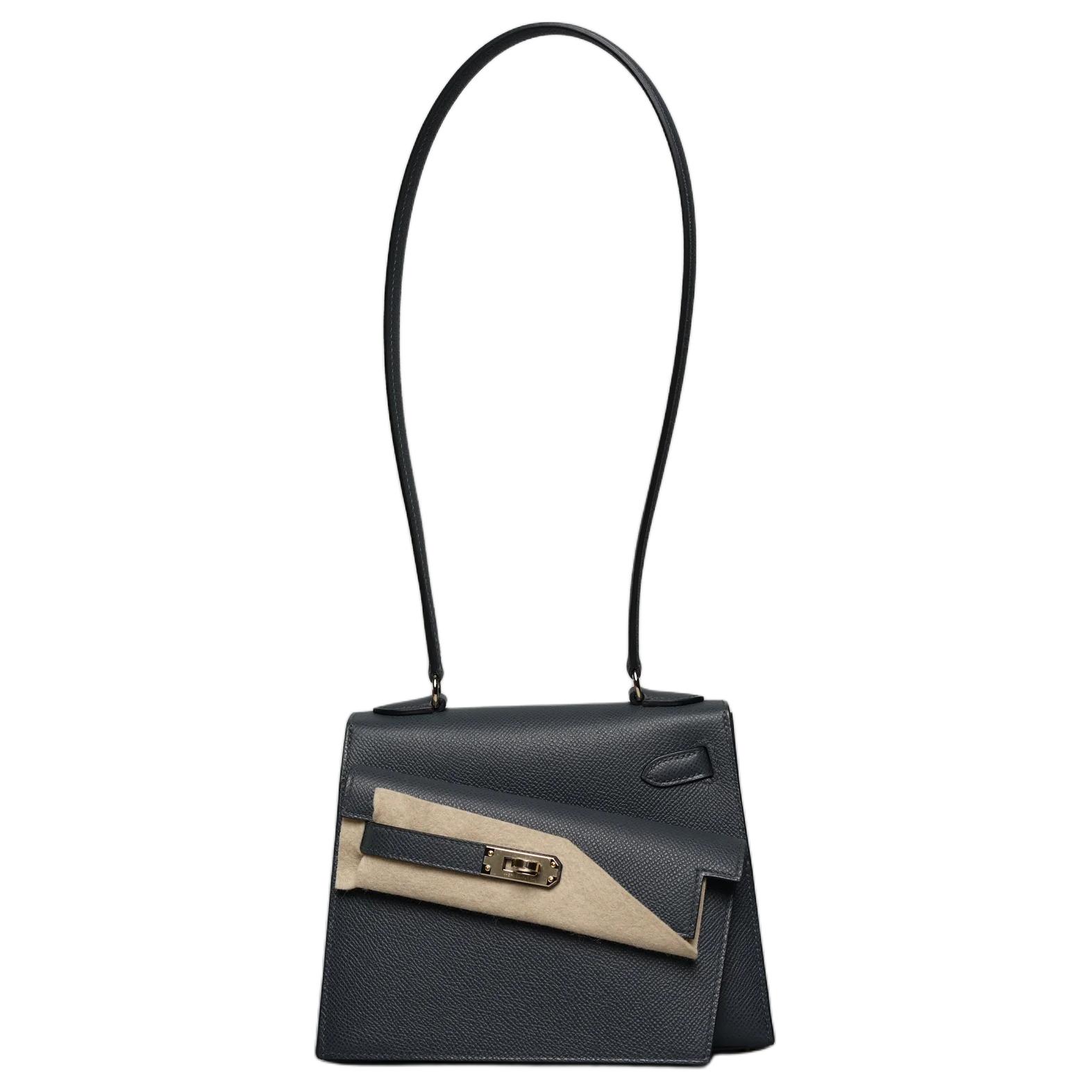 

Сумка Kelly Epsom Leather, кроссбоди, на плечо, женская, 85, Ardoise Slate Gray HERMES