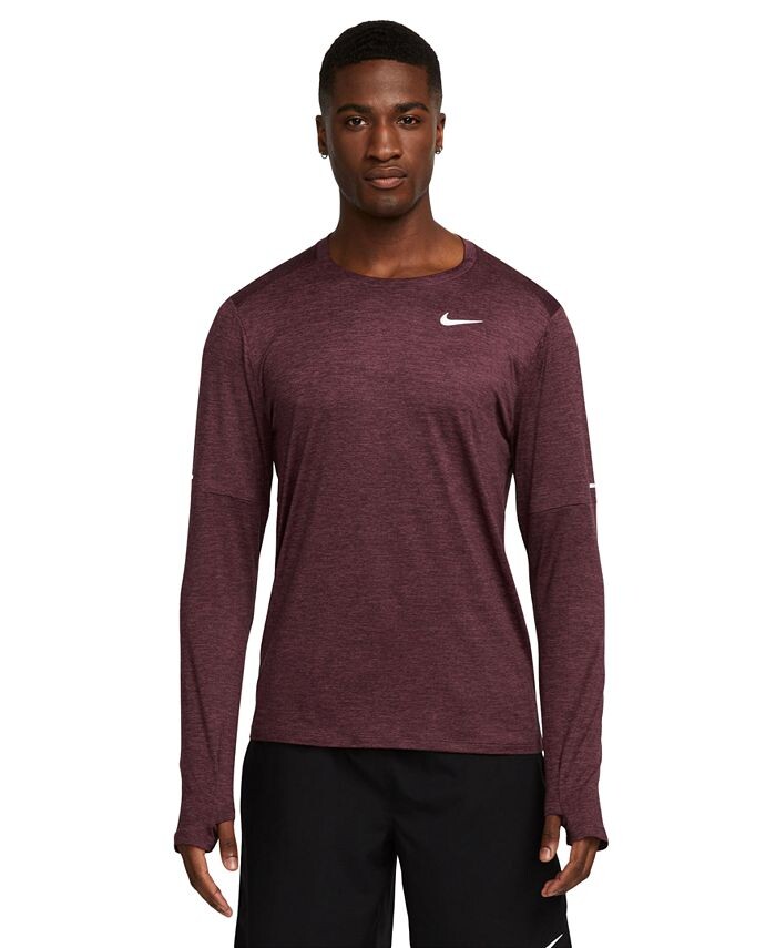 

Мужская футболка Element Dri-FIT с круглым вырезом с длинными рукавами Nike, розовый