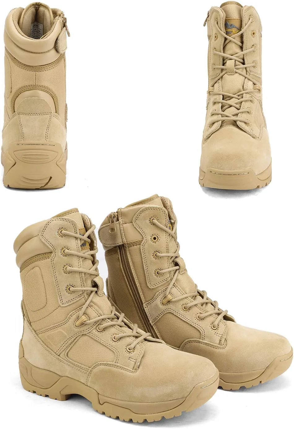 

Мужские военные тактические рабочие ботинки NORTIV 8, с боковой молнией, кожаные, для походов, на открытом воздухе, мотоциклетные боевые ботинки