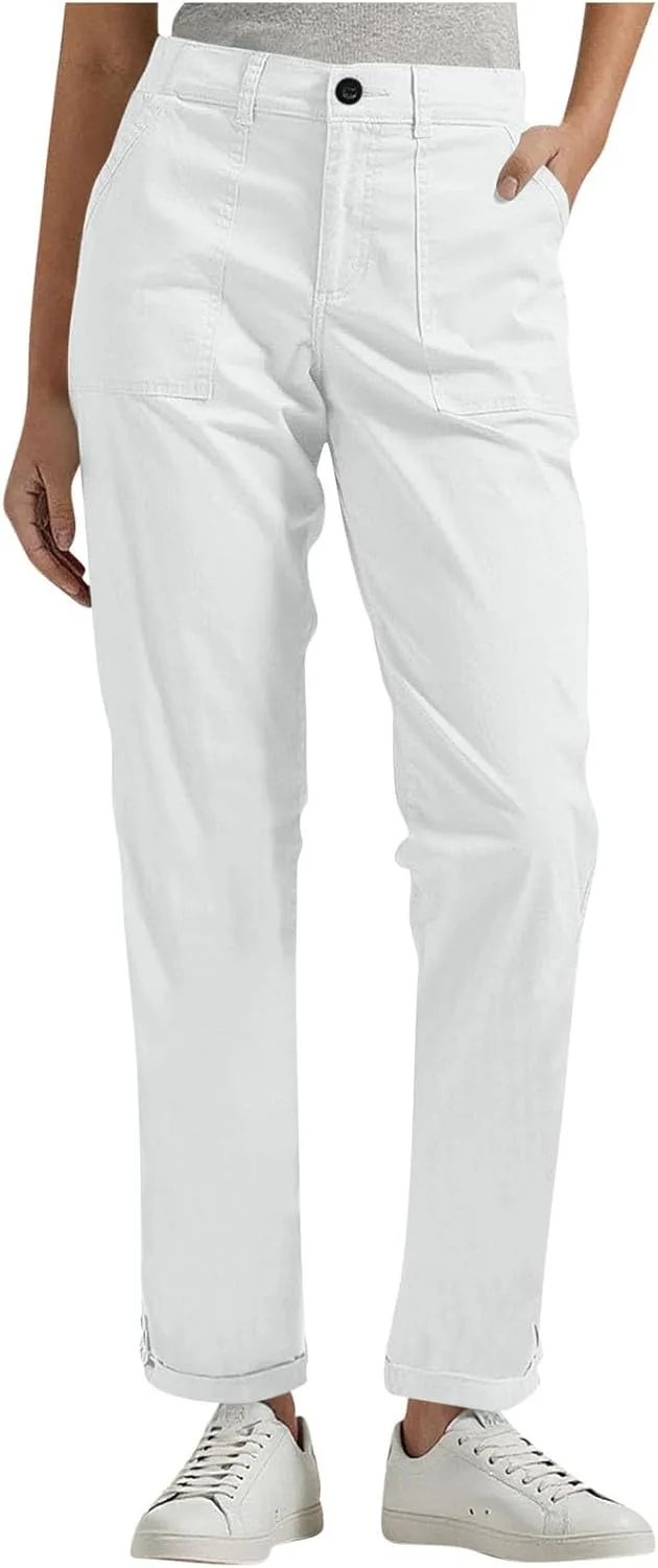 

Xiaojmake женские укороченные брюки wide leg с карманом