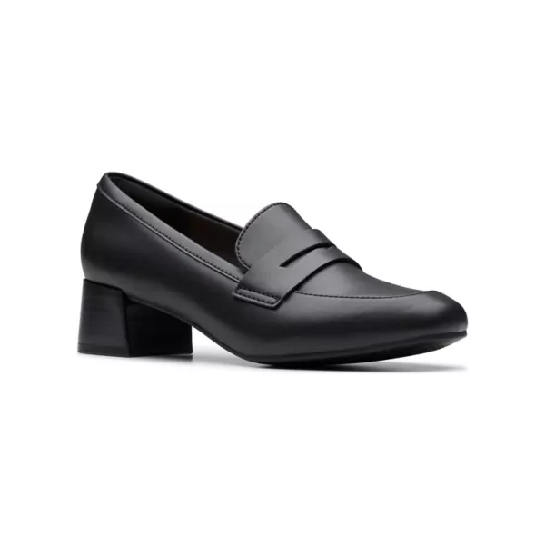 Женские туфли Iridessa Sky на блочном каблуке Clarks, цвет black leather