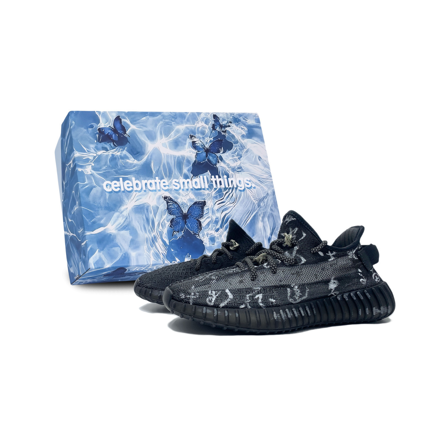 

Adidas Originals Изи Бост 350 В2 противоскользящие и износостойкие легкие низкие кеды унисекс черно-белые, цвет Black White (,)