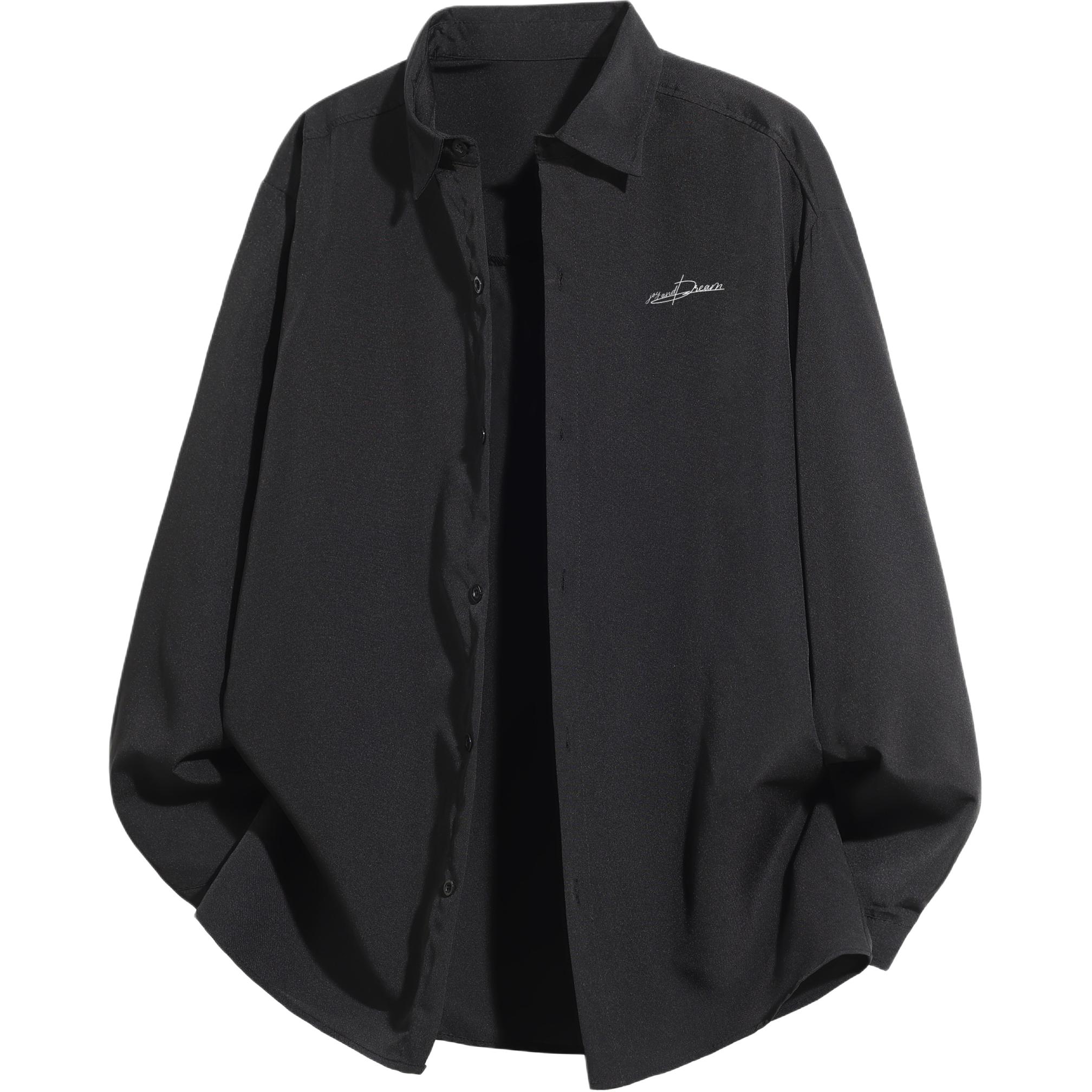 

Рубашка Unisex Lapel Moderate Heavyweight AULDEY, черный [fleece-lined and thickened]